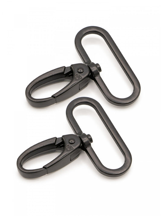 Swivel Hook 1-1/2in Black Metal Set of Two # HAR15SWBMTWO - Special Order