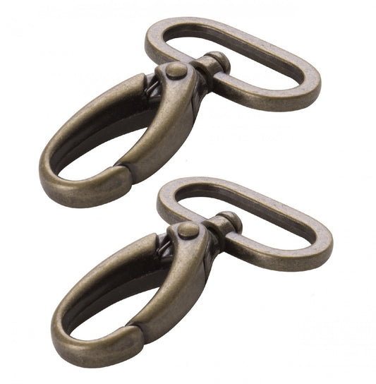 Swivel Hook 1in Antique Brass Set of Two # HAR1SWABTWO - Special Order