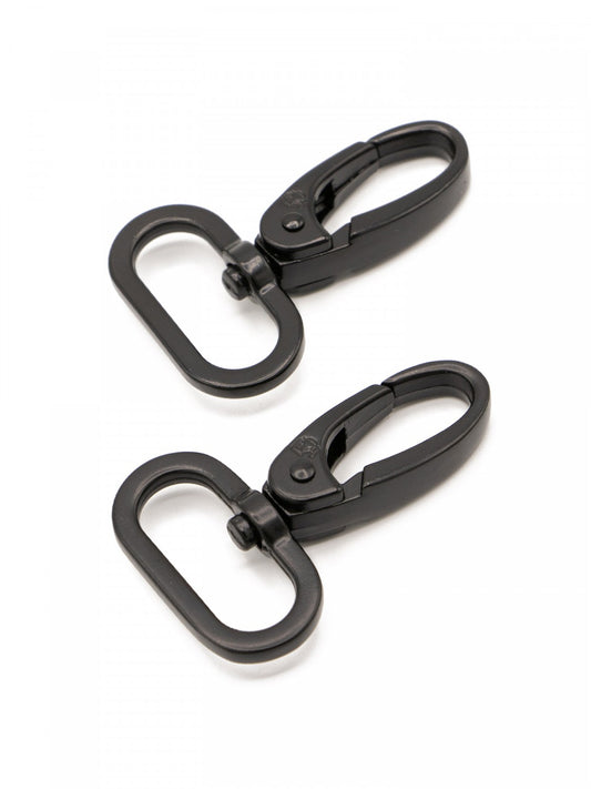 Swivel Hook 1in Black Metal Set of Two # HAR1SWBMTWO - Special Order