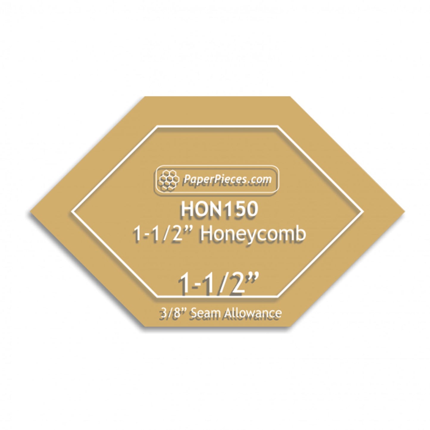 Honeycomb Acrylic Template 1-1/2in  # HON150-038 - Special Order