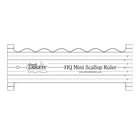 HQ Mini Scallop Ruler # HG00602 - Special Order