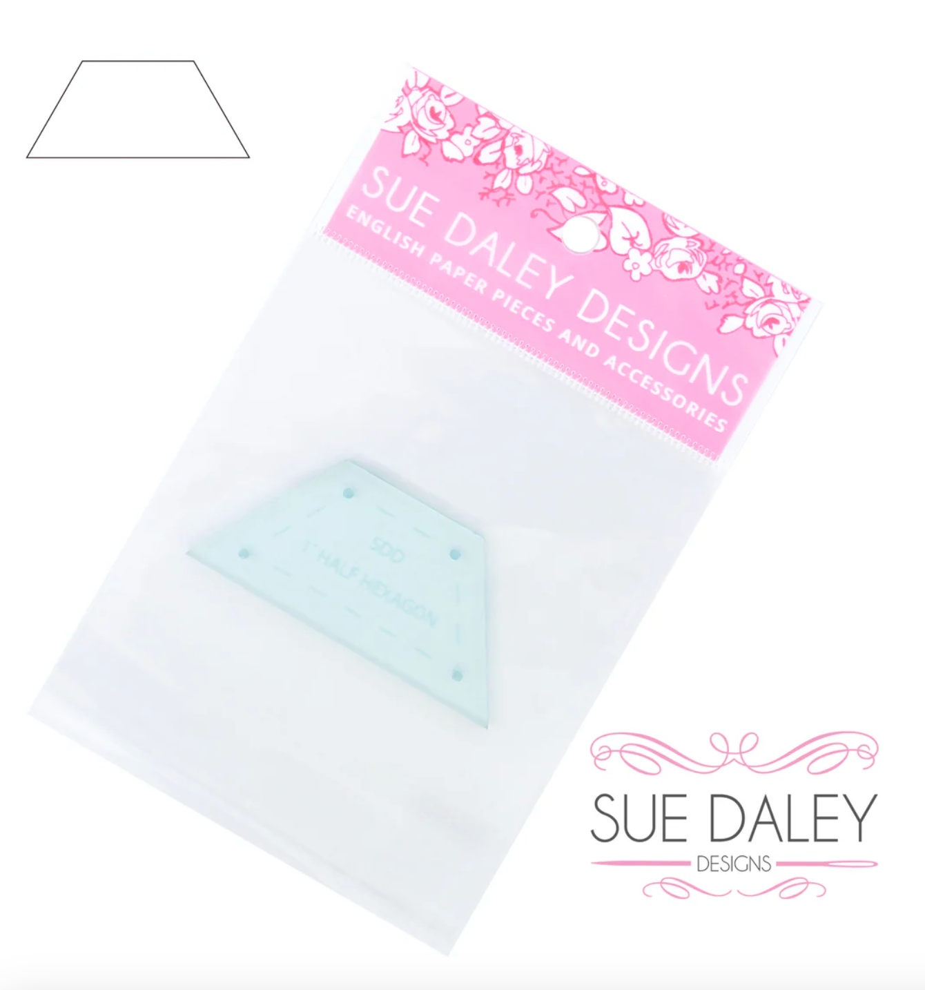 Half Hexagon Papers & Acrylic Templates - Special Order - Multiple Sizes