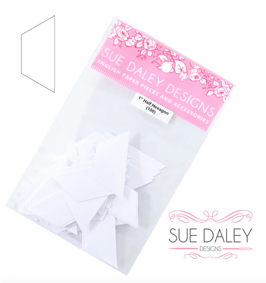 Half Hexagon Papers & Acrylic Templates - Special Order - Multiple Sizes