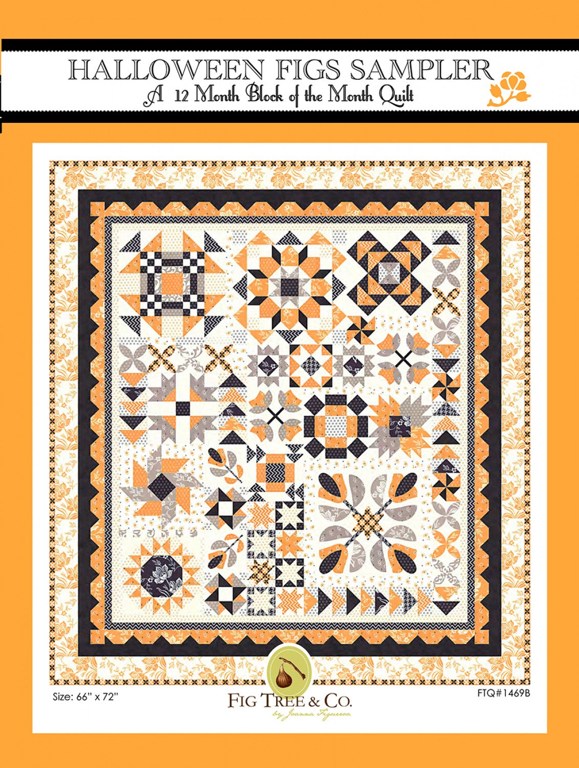 Halloween Figs Block Of The Month Quilt Pattern by Fig Tree & Co. FTQ1469B - Special Order