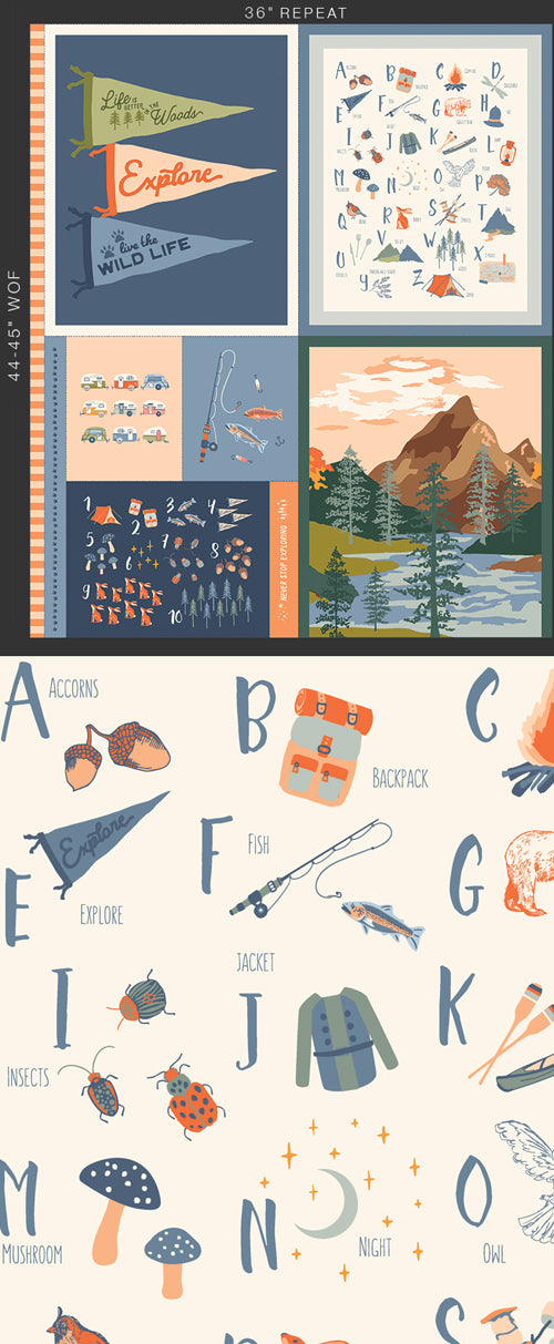 Happy Camper by Maureen Cracknell : Bundle with 2 Panels