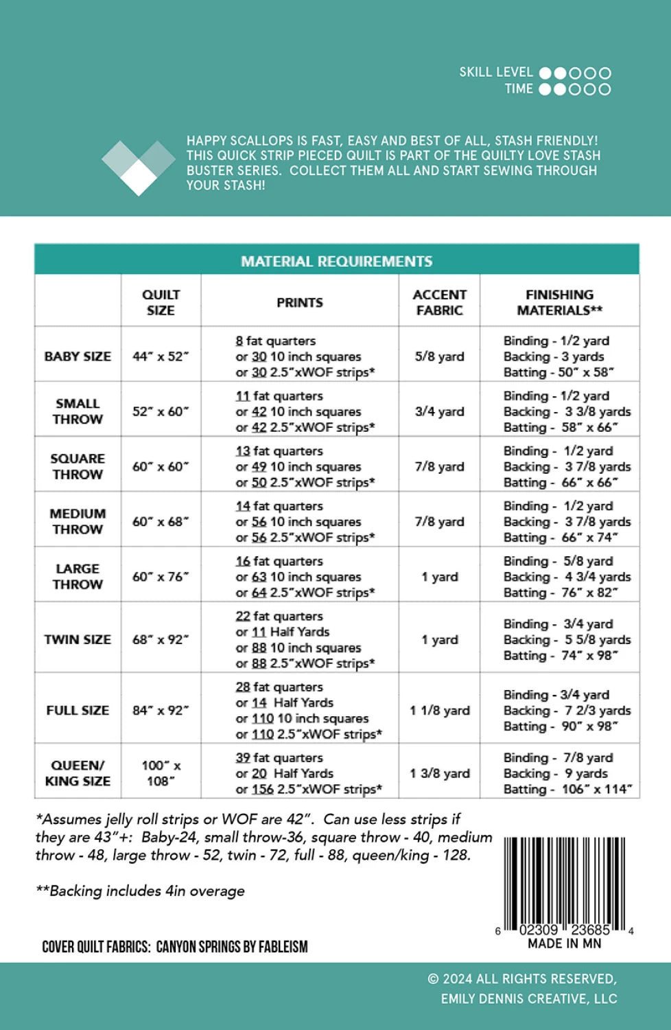 Happy Scallops Quilt Pattern by Quilty Love