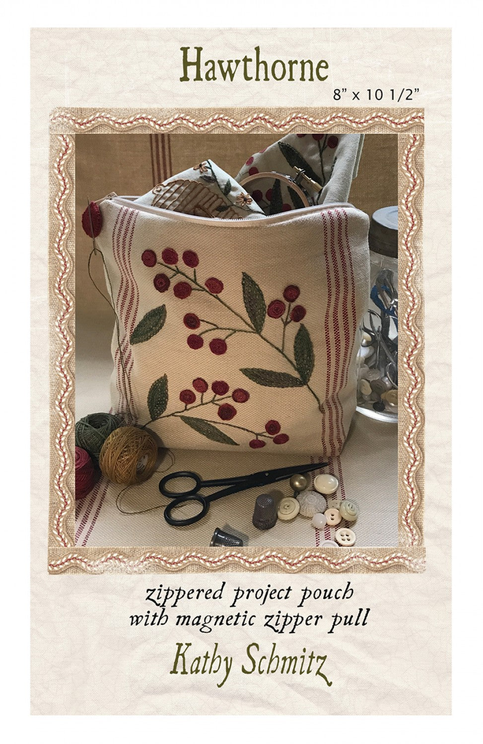 Hawthorne Embroidery Pattern by Kathy Schmitz