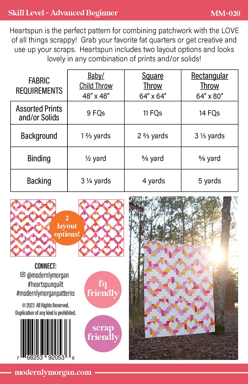 Heartspun Quilt Pattern by Modernly Morgan