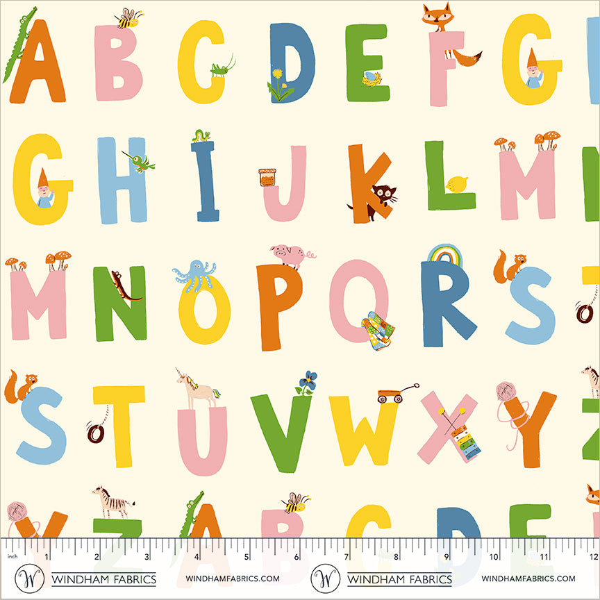 Heather Ross Favorites by Heather Ross - Alphabet 43481D-3 Cream