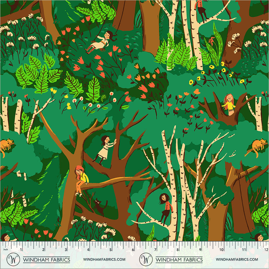 Heather Ross Favorites by Heather Ross - Climbing Trees 40927D-12 Jade