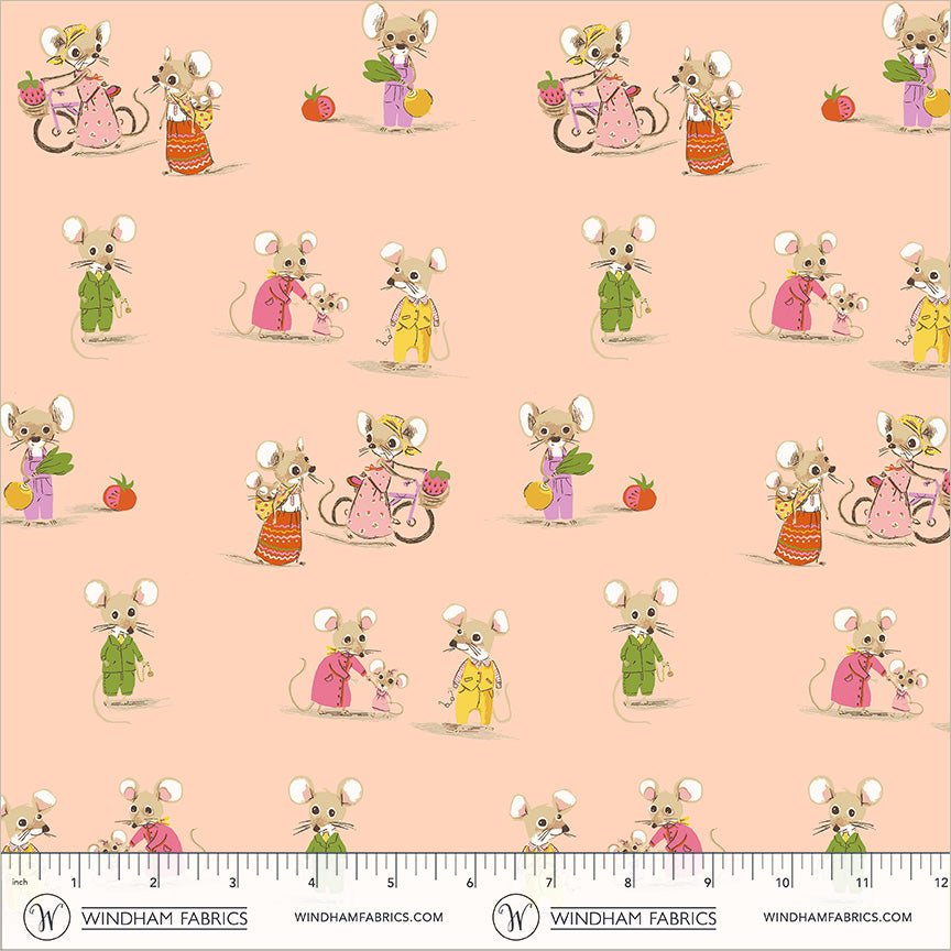 Heather Ross Favorites by Heather Ross - Country Mouse / City Mouse 50897D-2 Blush