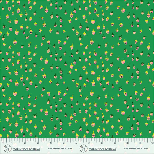 Heather Ross Favorites by Heather Ross - Field Strawberries 50899D-12 Jade