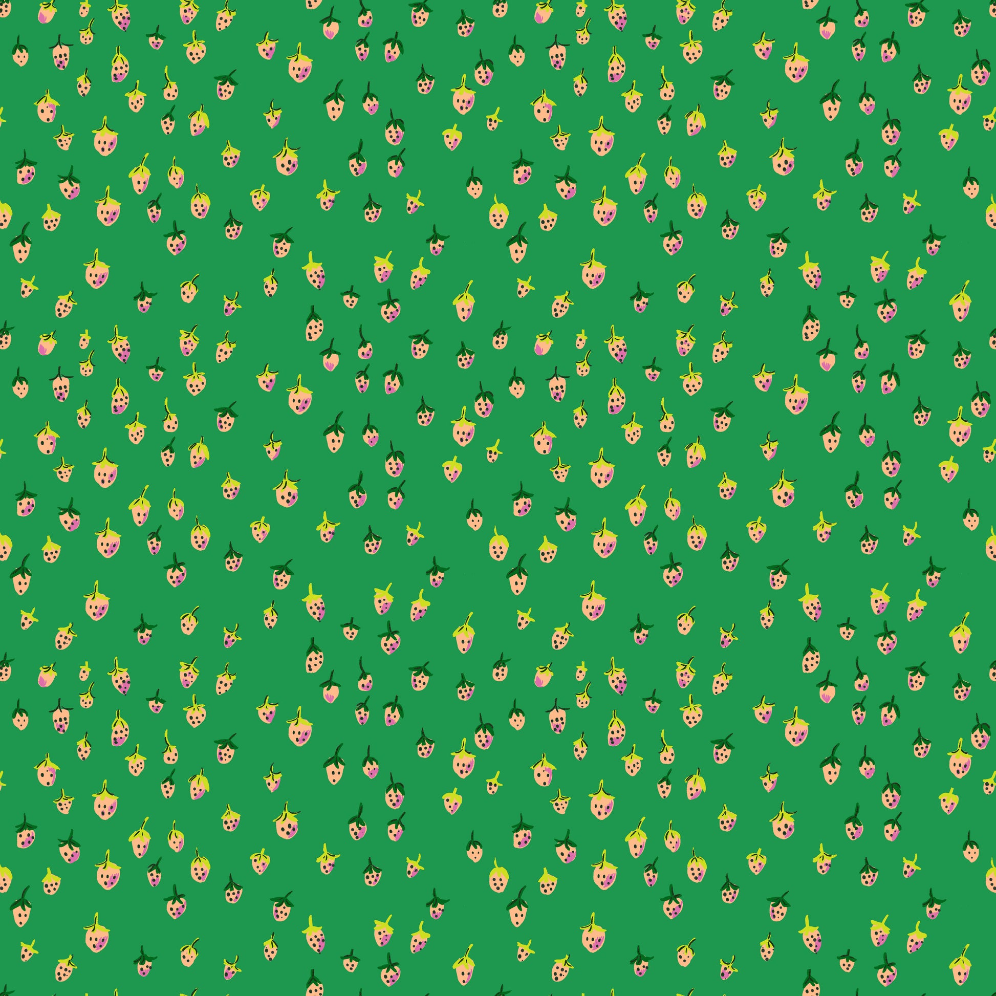 Heather Ross Favorites by Heather Ross - Field Strawberries 50899D-12 Jade