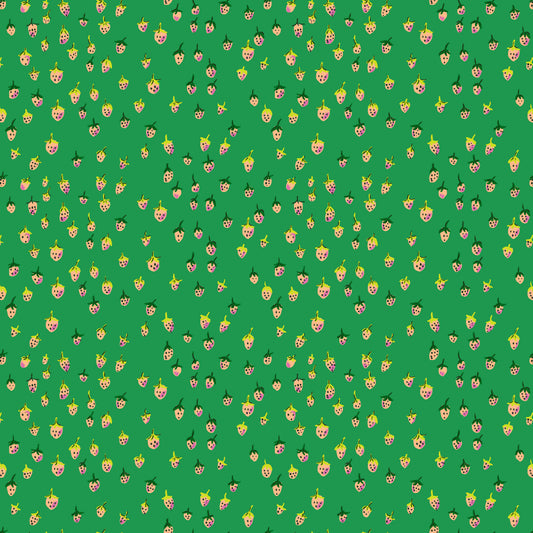 Heather Ross Favorites by Heather Ross - Field Strawberries 50899D-12 Jade