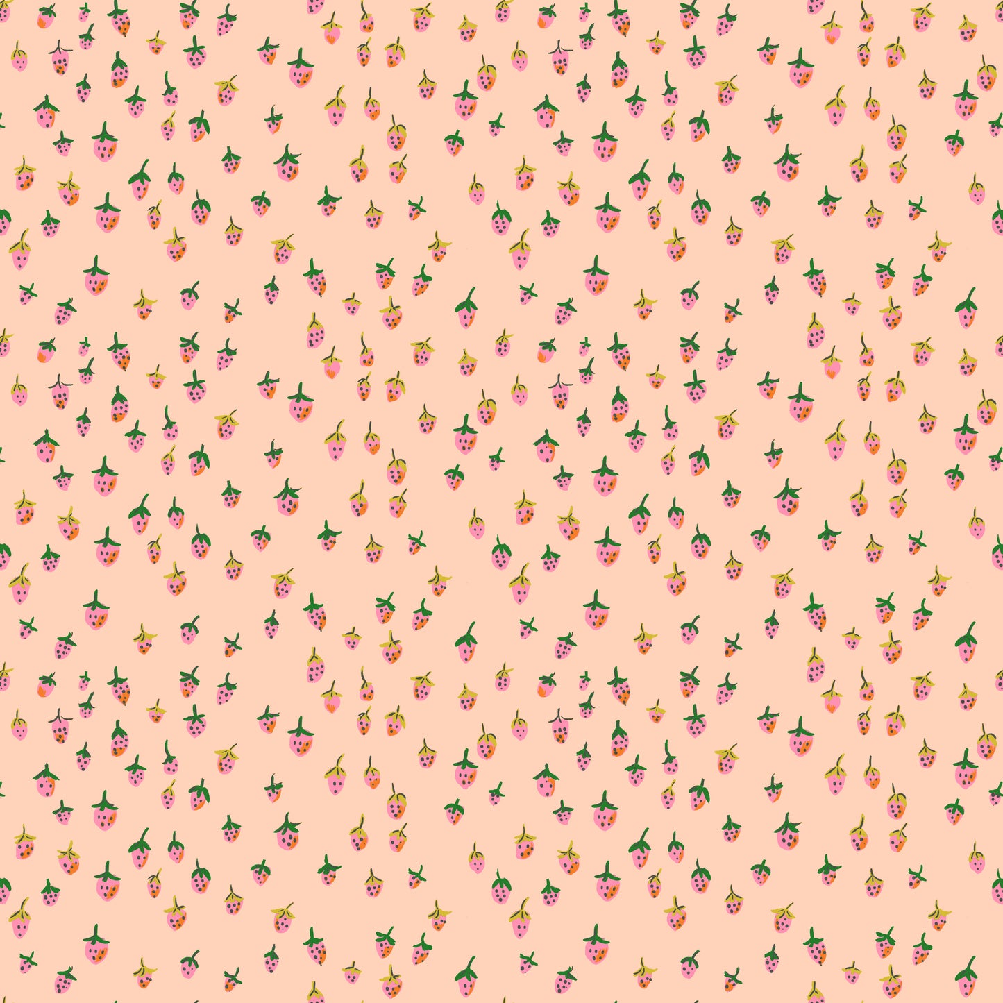 Heather Ross Favorites by Heather Ross - Field Strawberries 50899D-2 Blush