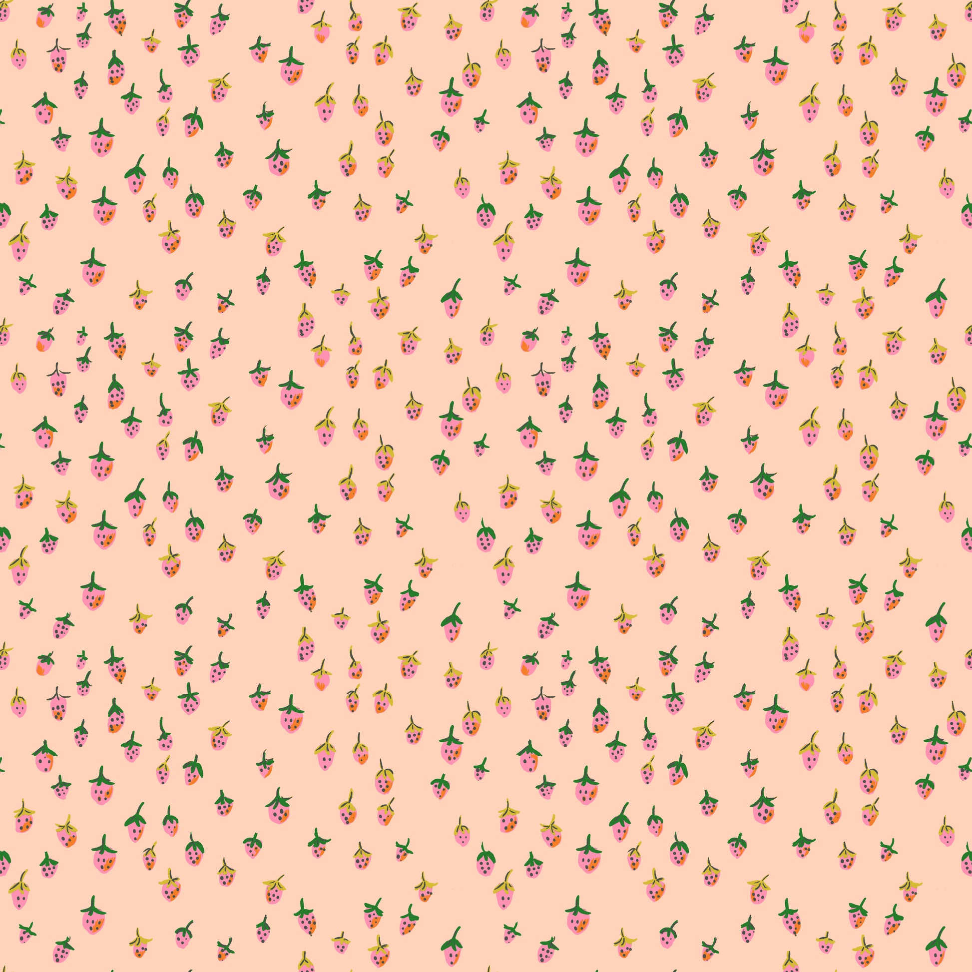 Heather Ross Favorites by Heather Ross - Field Strawberries 50899D-2 Blush