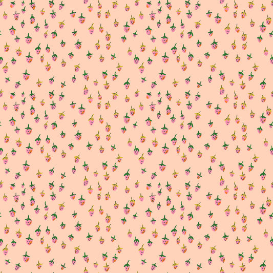 Heather Ross Favorites by Heather Ross - Field Strawberries 50899D-2 Blush