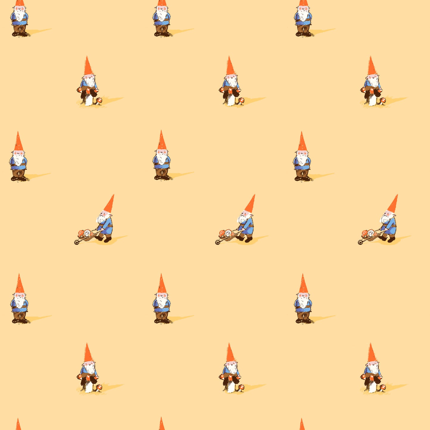 Heather Ross Favorites by Heather Ross - Gnomes 54324D-2 Yellow