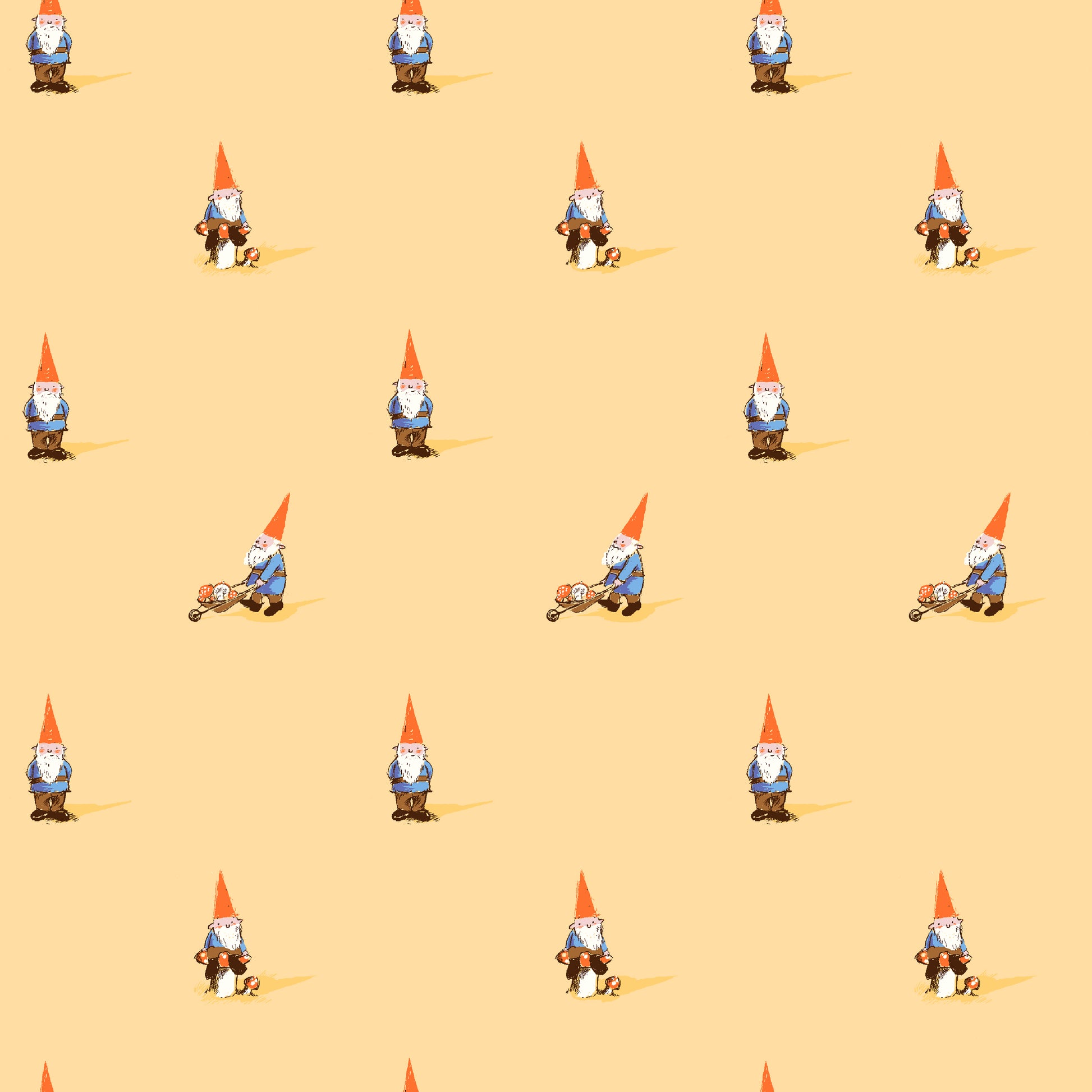 Heather Ross Favorites by Heather Ross - Gnomes 54324D-2 Yellow