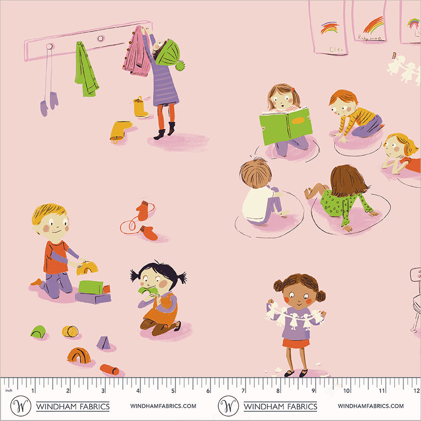 Heather Ross Favorites by Heather Ross - Kindergarten 43480D-1 Pink