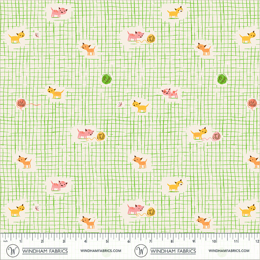 Heather Ross Favorites by Heather Ross - Kitten Plaid 40929D-2 Green