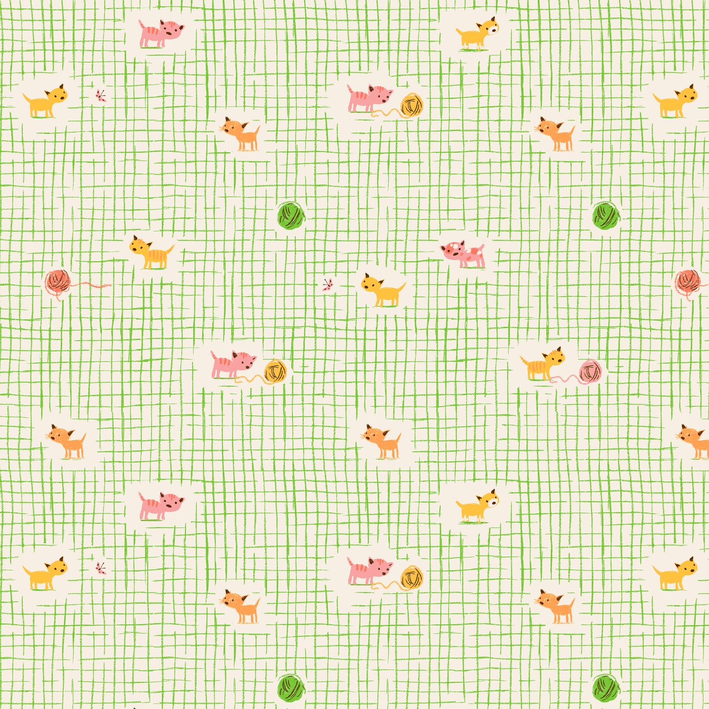 Heather Ross Favorites by Heather Ross - Kitten Plaid 40929D-2 Green