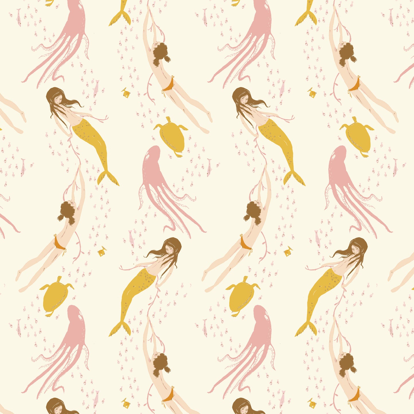 Heather Ross Favorites by Heather Ross - Underwater Sisters 40943D-11 Blush-Pink