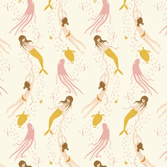 Heather Ross Favorites by Heather Ross - Underwater Sisters 40943D-11 Blush-Pink
