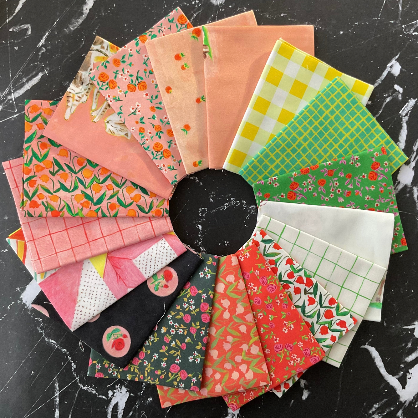 Heather Ross by Hand : Drawn Plaid Salmon 54260D-3