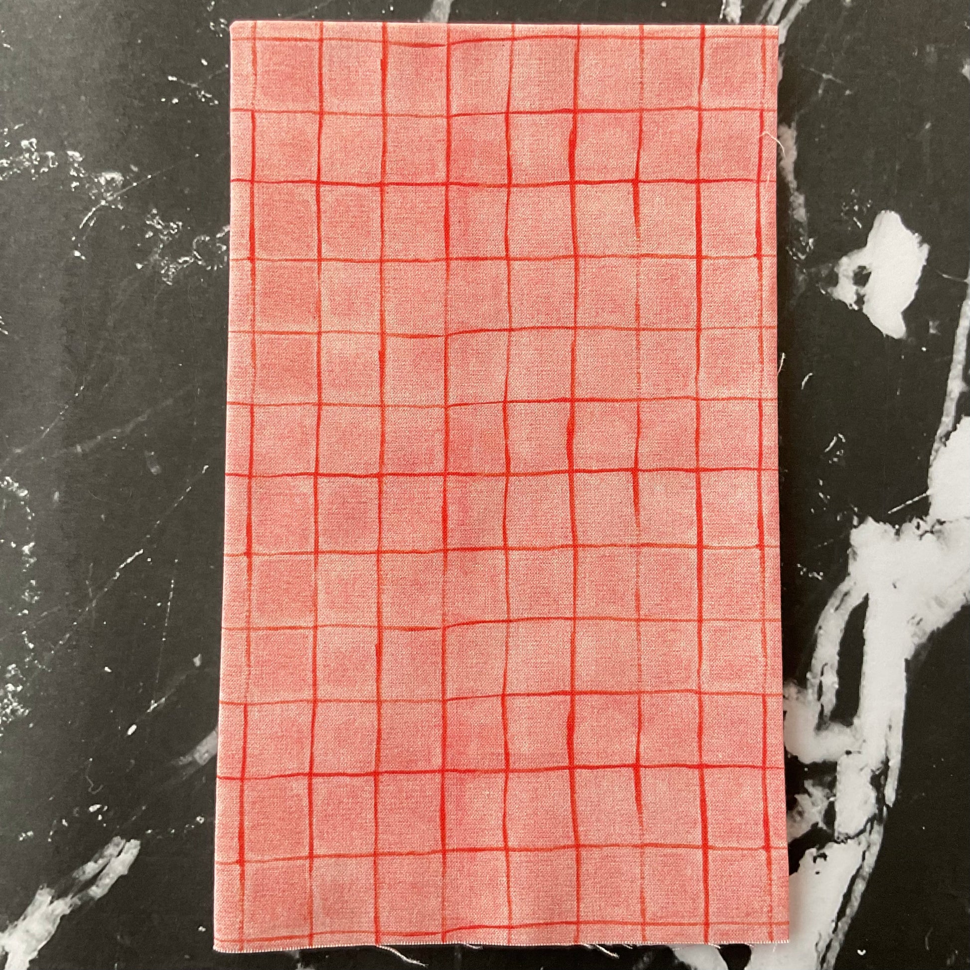 Heather Ross by Hand : Drawn Plaid Salmon 54260D-3