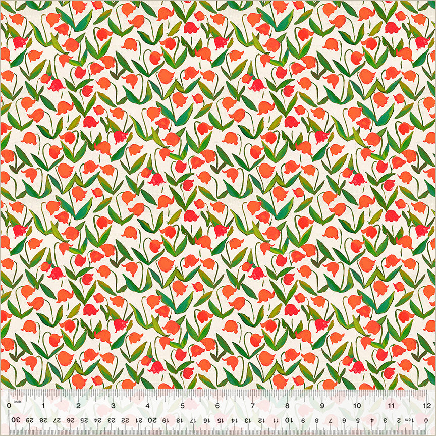 Heather Ross by Hand : Flowerbed Cotton 54257D-11