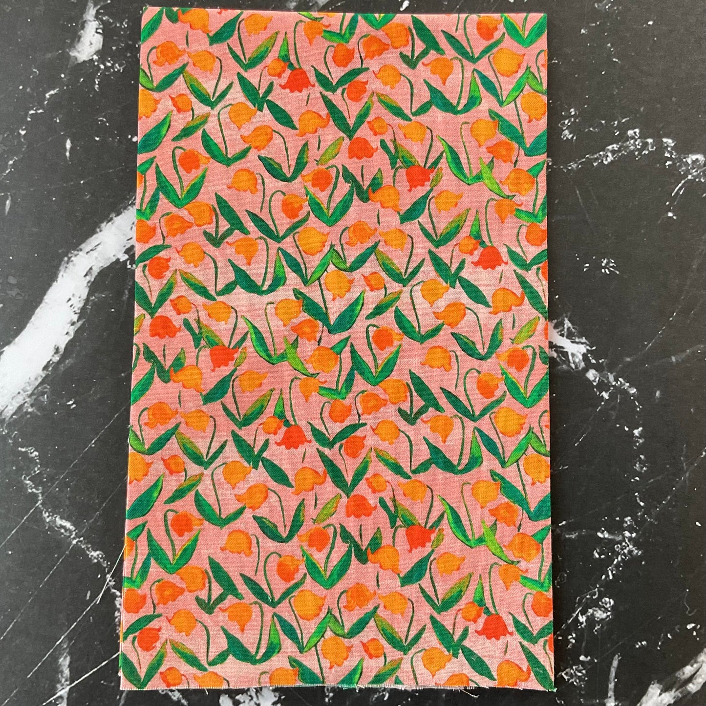 Heather Ross by Hand : Flowerbed Salmon 54257D-3