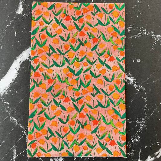 Heather Ross by Hand : Flowerbed Salmon 54257D-3