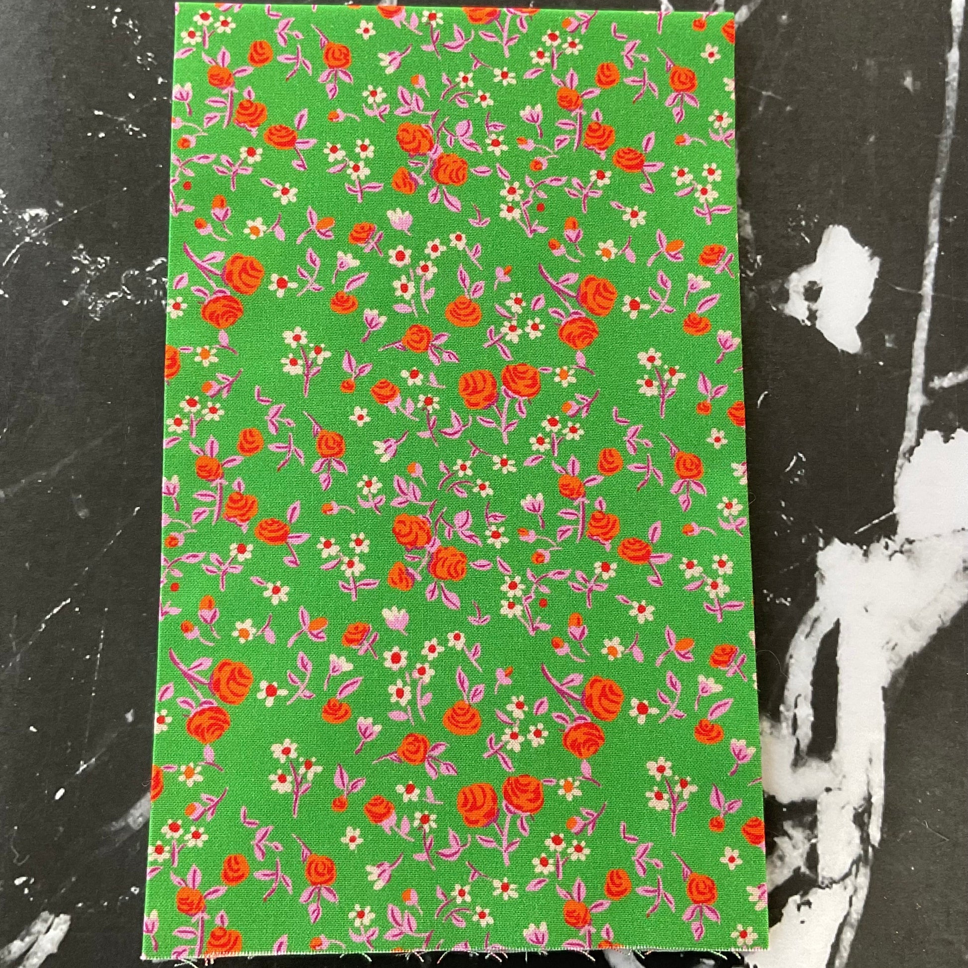 Heather Ross by Hand : Mousy Floral Emerald 54255D-8