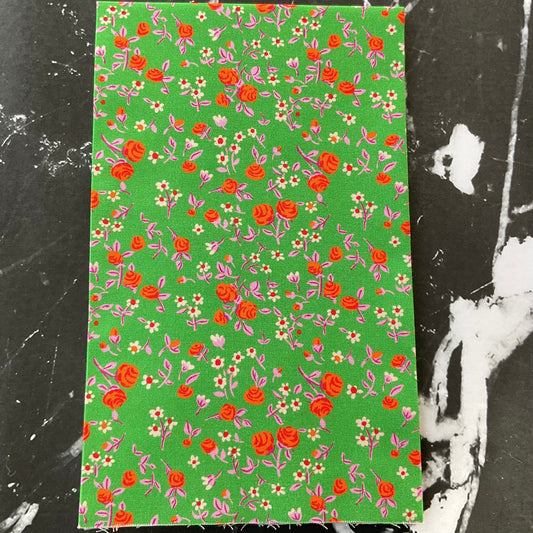 Heather Ross by Hand : Mousy Floral Emerald 54255D-8