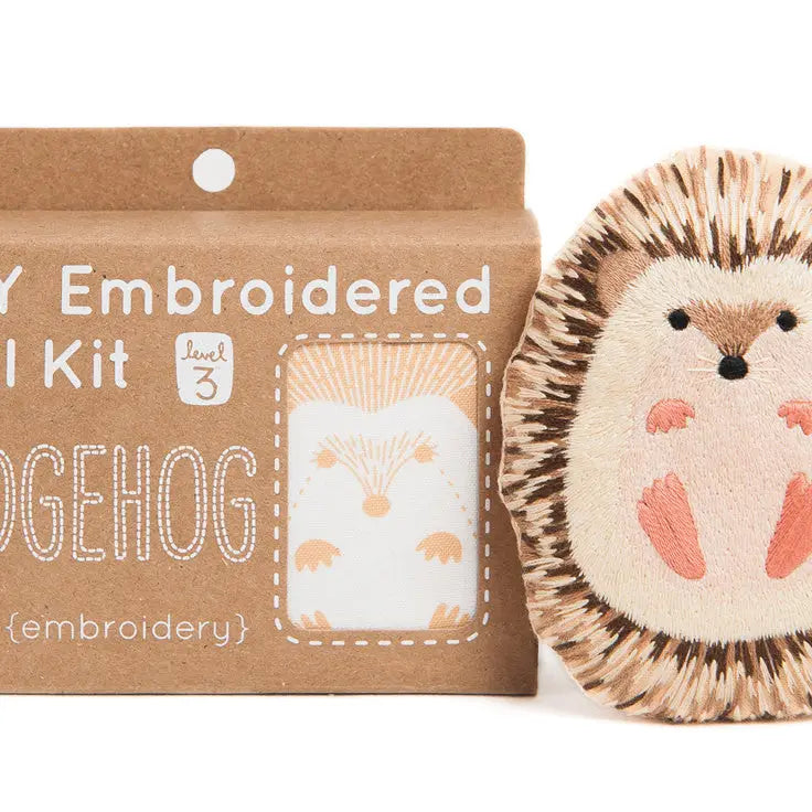 Hedgehog Embroidery Doll Kit