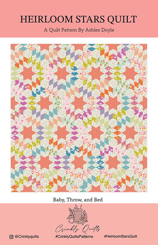 Heirloom Stars Quilt Pattern by Crinkly Quilts