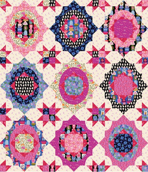Hello Alice by Sarah Watts : Cameos Quilt Kit