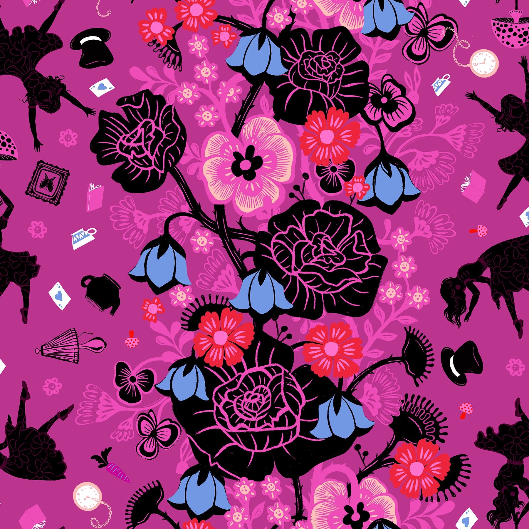 Hello Alice by Sarah Watts : Rabbit Hole Berry RS2121 12 – Modern Hello Alice by Sarah Watts : Rabbit Hole Berry RS2121 12 – Modern