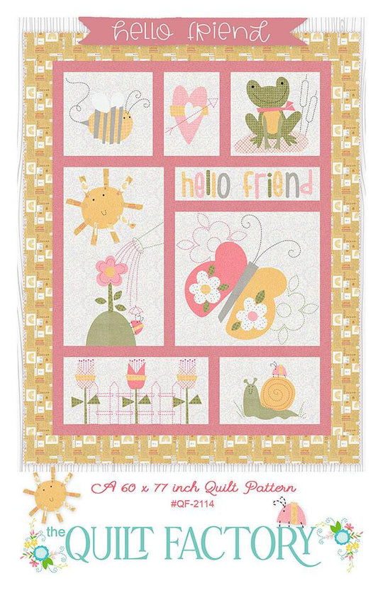 Hello Friend Appliqué Quilt Pattern by The Quilt Factory