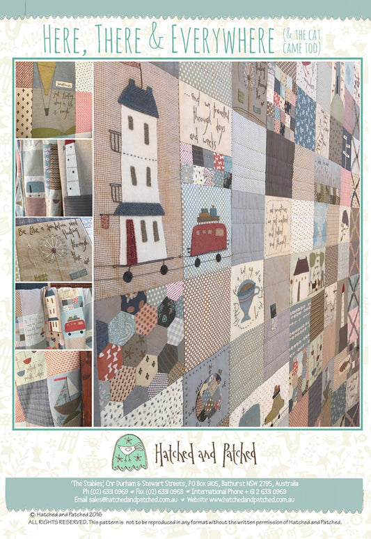 Here, There and Everywhere Applique Quilt Pattern by Hatched & Patched