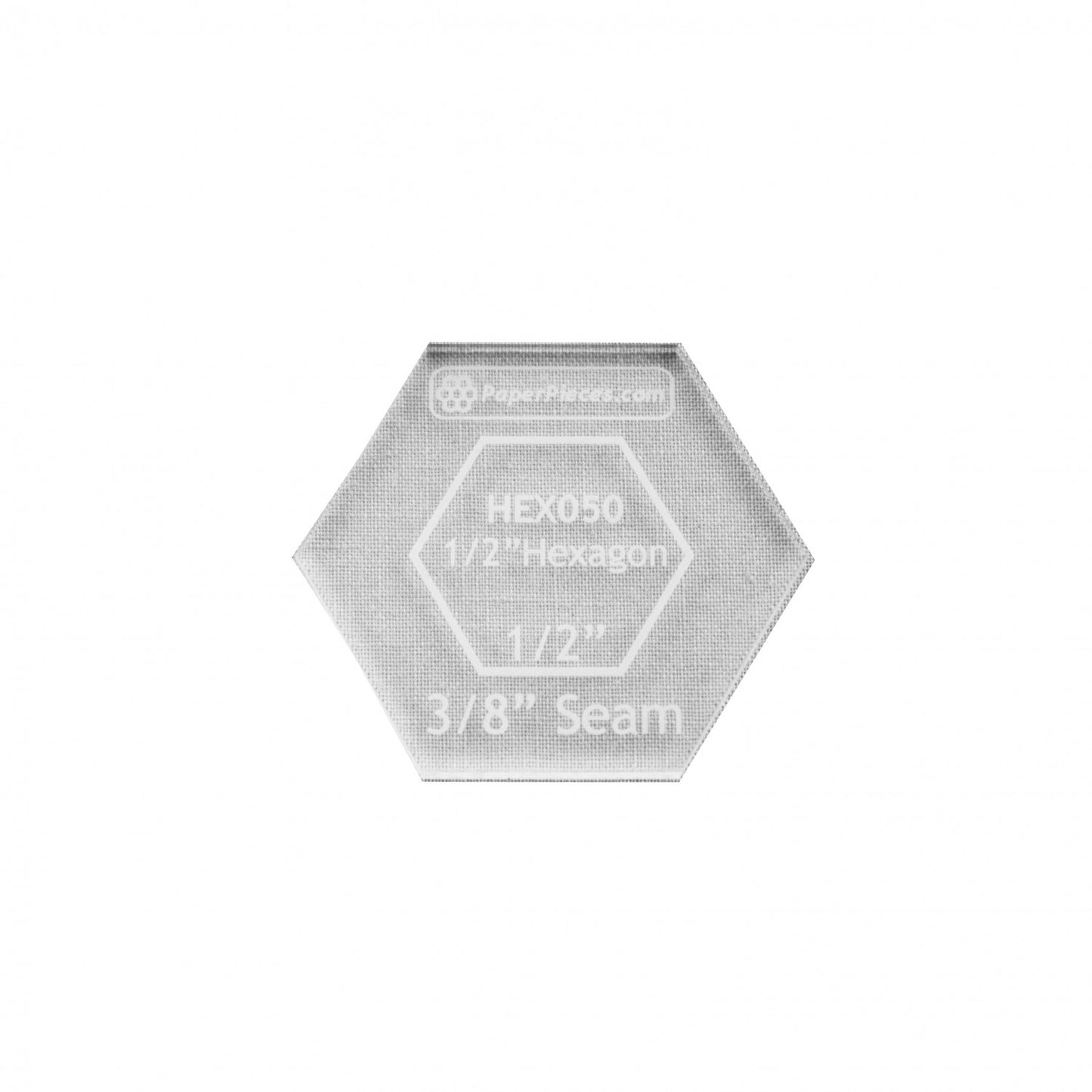 Hexagon Acrylic Fabric Cutting Template 1/2in # ACRHEX050 - Special Order