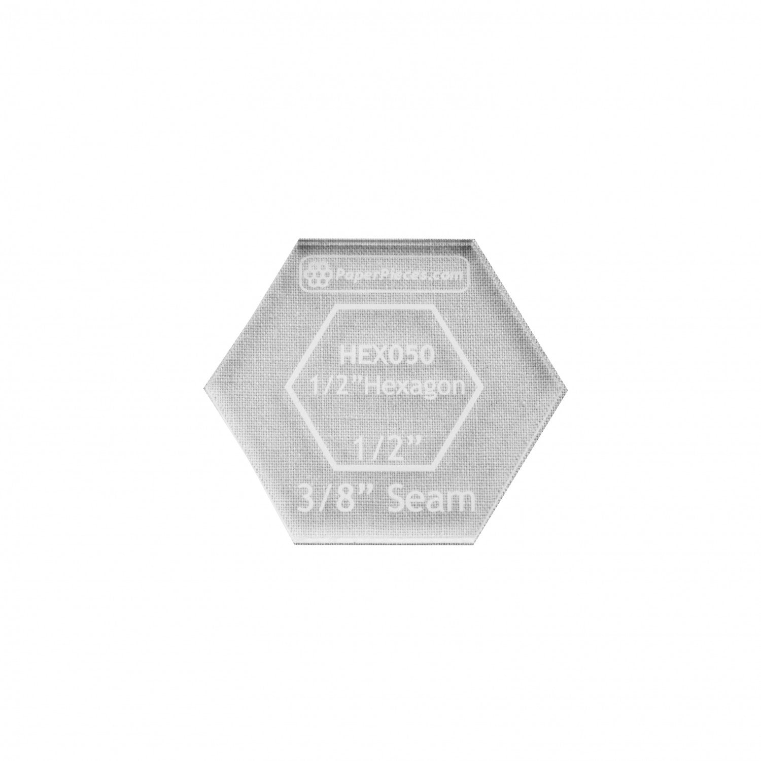 Hexagon Acrylic Fabric Cutting Template 1/2in # ACRHEX050 - Special Order