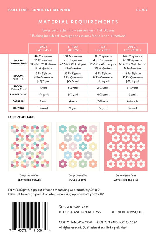 Hexie Blooms # CJ108 - Special Order