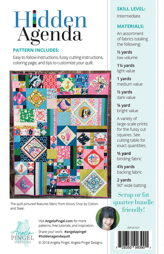 Hidden Agenda Quilt Pattern by Angela Pingle