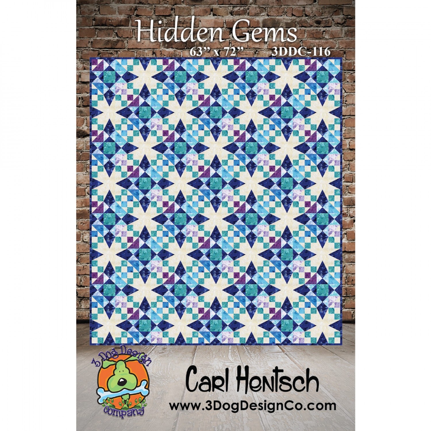 Hidden Gems Quilt Pattern by 3 Dog Design - Special Order