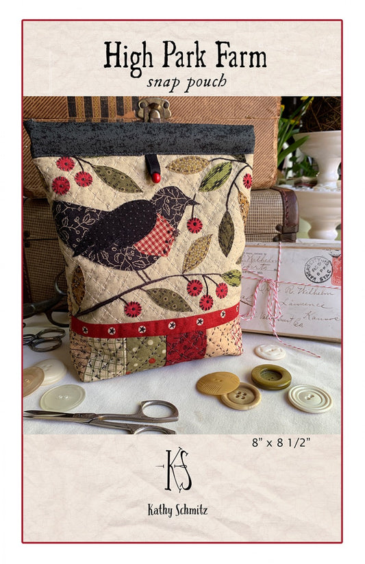 High Park Farm Appliqué Pouch Pattern by Kathy Schmitz - KS-2003 - Special Order