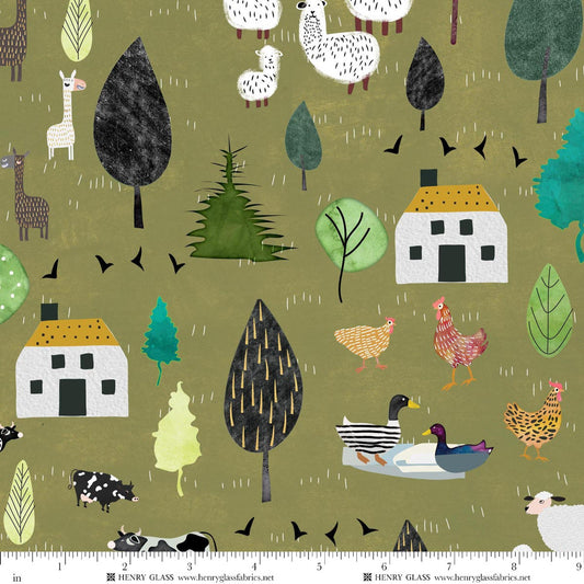 Highland Nature Walk by Alison Woodside - Farm Animals 4590-66 Olive