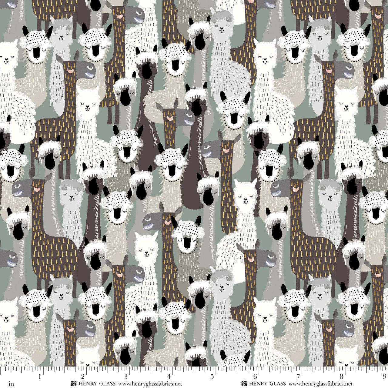 Highland Nature Walk by Alison Woodside - Llamas 4597-90 Grey
