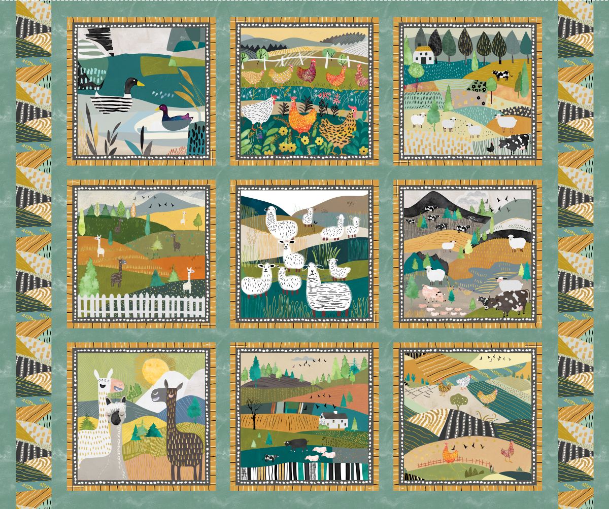 Highland Nature Walk by Alison Woodside - Panel 4602B-67 Teal
